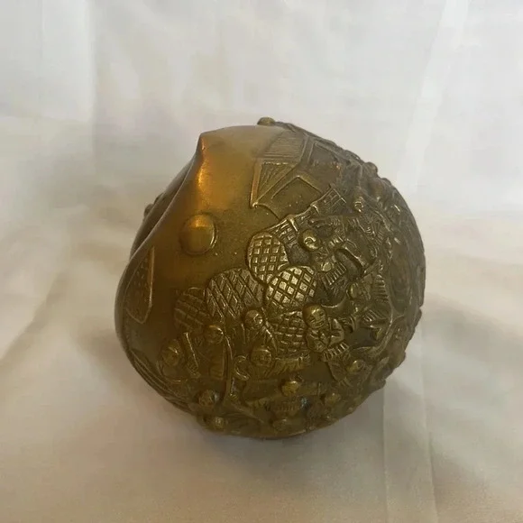 Antique Ztianef Wise Man 1000 Children Brass Ornament - Picture 5 of 6